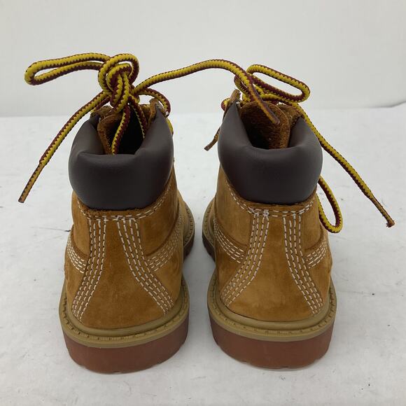 Timberland Toddler Boys Combat Boots Brown Nubuck Size 4 Preowned - Picture 3 of 6